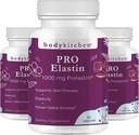 מזון גוף מטבח Pro-Elastin 1000 מ"ג תוסף Elastin, להפחית סימנים של Aging, שיפור בריאות העור, חברות ו-Allastity, פחות Wrinkles, Veggie Caps (Pack של 3)