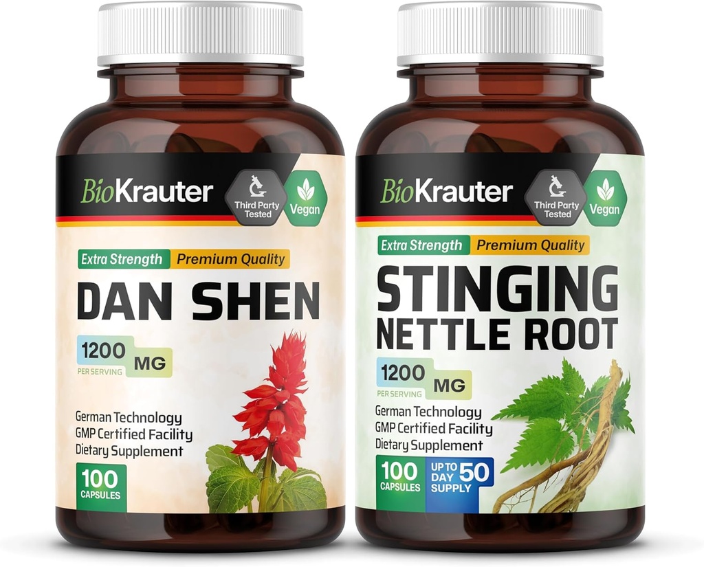 BIO KRAUTER דן שן 100 קפסולות & Sting Nettle 100 קפסולות
