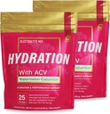 עיקרי אלמנטים הידרה Packets - Watermelon Cucumber - אבקת אלקטרוליטים No Sugar - אלקטרוליטה לערבב - הידרציה גבוהה עם ACV & C ויטמין 50 Stick Packs