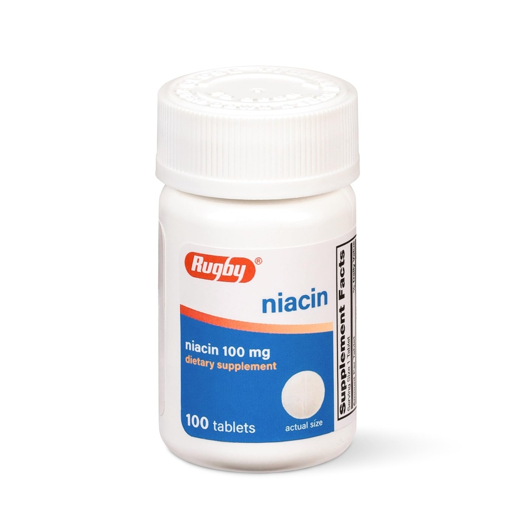רוגבי Niacin 100 מ"ג - Niacin Tablets עם Calcium - תוספי תזונה - 100 Countary