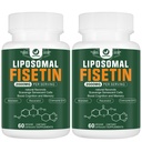תוסף Liposomal Fisetin, 2000MG, 98% Pure Fisetin Polyphenols Antioxidants, עם Quercetin, TMG ו Resveratrol, עבור תמיכה קוגניטיבית בריאה, 120 קפסולות