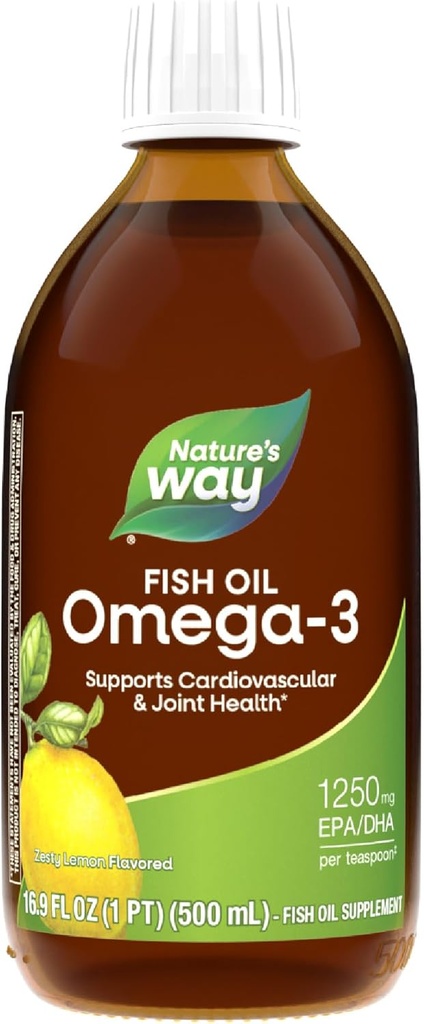 דרכו של הטבע NutraSea אומגה 3 שמן דגים, 1250 מ"ג EPA / DHA, Zesty Lemon Flavored, 16.9 fl oz.