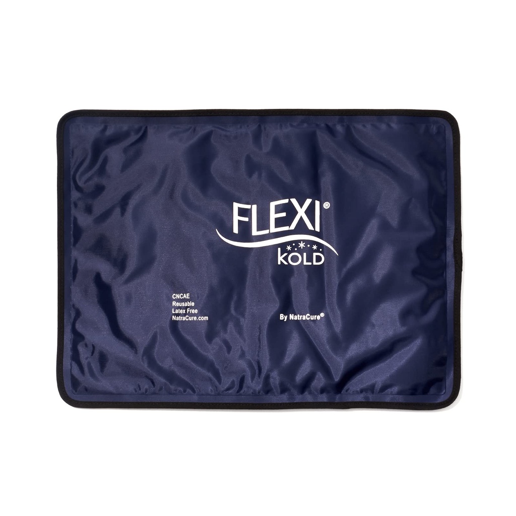 FlexiKold Gel Ice Packs (Standard Large: 10.5" x 14.5) עבור Injuries Reusable, Back Pain Relief, Knee Wrap, After Surgery, Ice Pack for Knee, Shoulder - 6300-COLD על ידי NatraCure