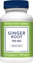 ויטמין Shoppe ג'ינג'ר Root 550MG, Whole Herb תוסף אשר תומך Digestion & Soothing (100 קפסולות)