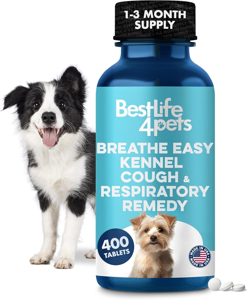 נשימה קלה טבעית Cough הקלה עבור כלבים - Gentle בכיר כלב הנשימה, הקהילה ו Sneezing הקלה פלוס Trachea ו Airway תמיכה עבור Brachycephalic כלבים להבטיח כי הם הולכים ושינה מנוחה