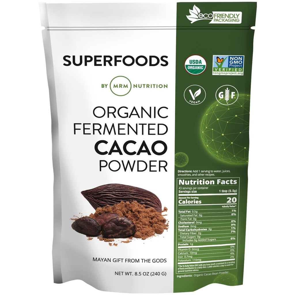 MRM Nutrition Organic Fermented Cacao אבקה