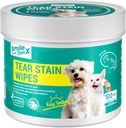 כלב עין Wipes, Gentle Eye Wipes for Dogs & Cats, Pet Eye ניקויer Wash מסיר את המטען, Crust, Debris ו Gunk (100, Unscent)