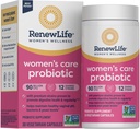 Renew Life Women's Probiotic כמוסות, תומך ב- pH Balance for Women, Vaginal, Urinary, Digestive ו- Immune Health, L. Rhamnosus GG, חלב, סויה וגלוטן חינם, 90 מיליארד CFU - 30 Cttt-Cttt-Ct.