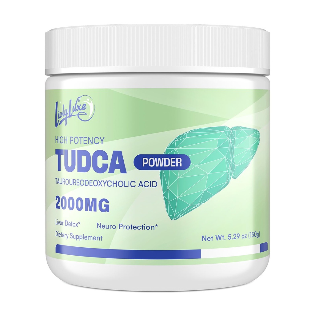 LivLyLuxe TUDCA אבקת Liver תמיכה תוסף - 2000 מ"ג גבוה Absorption Liver Detox & Fix Support with Milk Thistle, Artichoke, Bile Salts, Ox Bile,Herbal בלנדר - 30 משרתים, Non-GMO תמיכה עם חלב Thistle, Artichoke, Bile Salts, Ox Bile,Herbal בלנדר - 30 משרתים, Non-GMO
