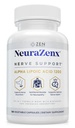 Zen Materialsents NeuraZenX Nerve Support & Pripheral Neuropathy תמיכה תוסף עם 1200 מ"ג אלפא Lipoic Acid (ALA), Benfotiamine, L-Carnitine, ו Turmeric.