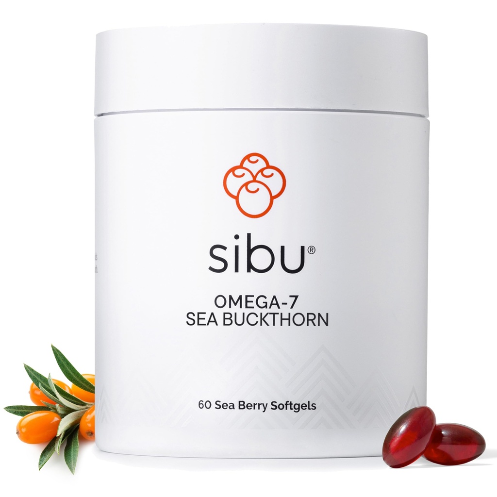 sibu Sea Buckthorn אומגה-7 Softgels Starter Kit (60ct, 30 יום אספקה) - תוספת לעור בריא, שיער, ריחות וייבוש