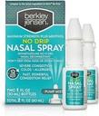 berkley jensen No Drip Severe Congestion Nasal Spray - כוח מקסימלי צוהר עם Oxymetazoline HCl & Menthol - Pump Mist Applicator, No Steroid, 12 Hour הקלה, 1 Fluid Ounce (Pack of 2)