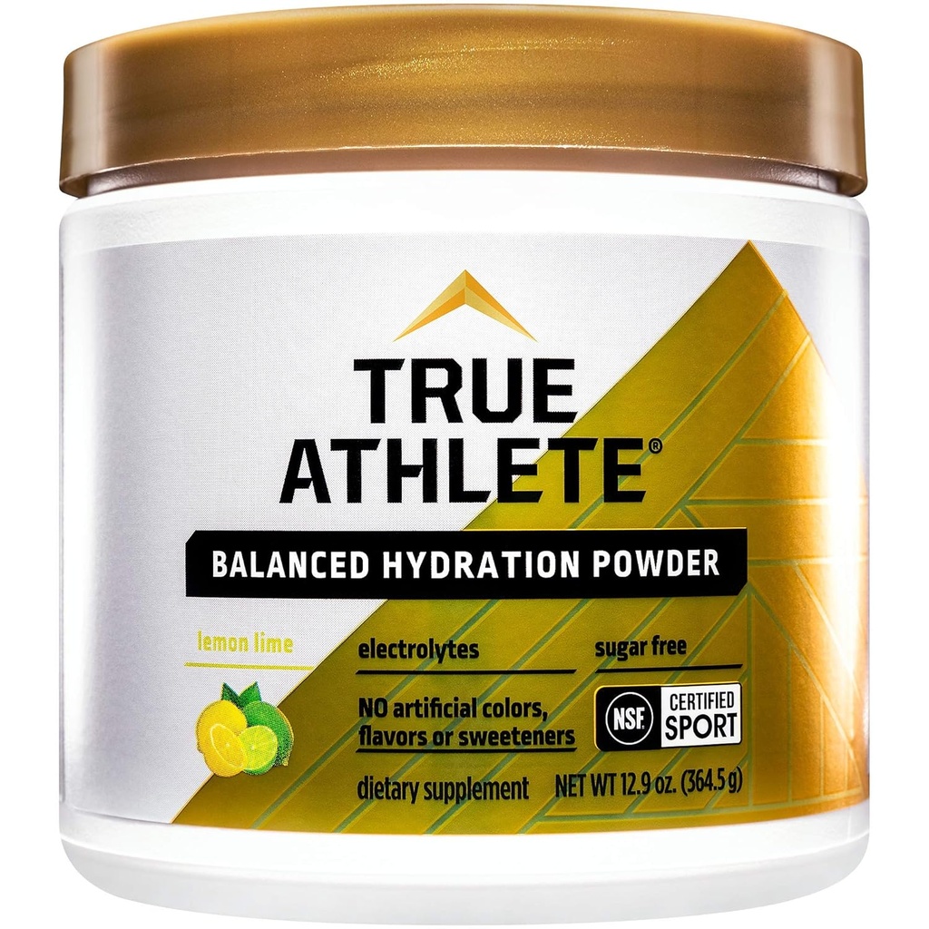 True Athlete Balanced hydrotion אבקת, לימון Lime Flavor, מקדם לחות לפני אימון, קל לערבב, NSF מוסמך עבור ספורט (12.86 אבקת Ounces)