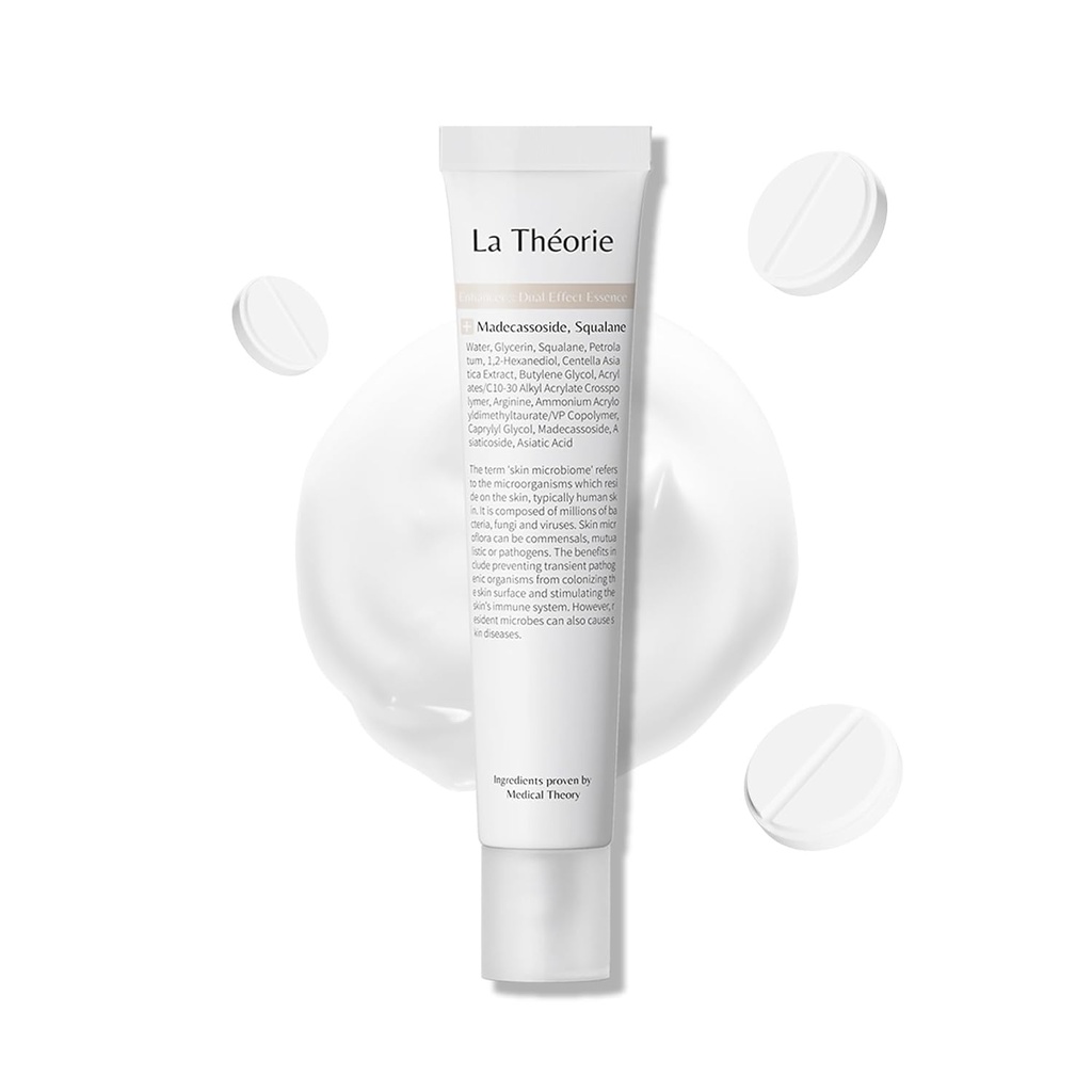 La Theorie Double Effect (Cream) Essence עבור עור מוטרד עם בליטות פטרייתיות וקטנות (Fatty Acid Free, 1.35 Fl Oz)