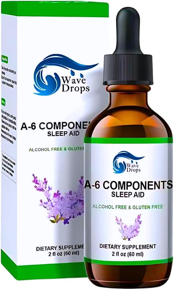 "Sleep Aid Drops מיוחדים פורמולה עם ולריאן שורש, מלטונין, Chamomile, Lavender, Rhodiola Rose, and ויטמין B6 Sleep Support"