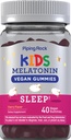 Piping Rock Kids Melatonin Gummy 1 מ"ג | 40 מסטיקנים | Cherry Flavor | טבעוני, Non-GMO, Gluten Free Supplement