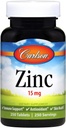 Carlson Labs Zinc, 15mg, 250 טבליות