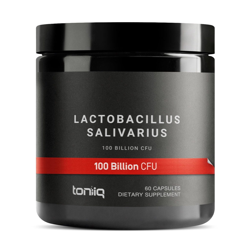 Toniiq 100 מיליארד CFU Lactobacillus Salivarius Probiotico - CFU Count - מעבדת צד שלישי נבדקה עבור תפוחי אדמה - 60 קפסולות צמחוניות - 30 משרתים - TQ מאומתת