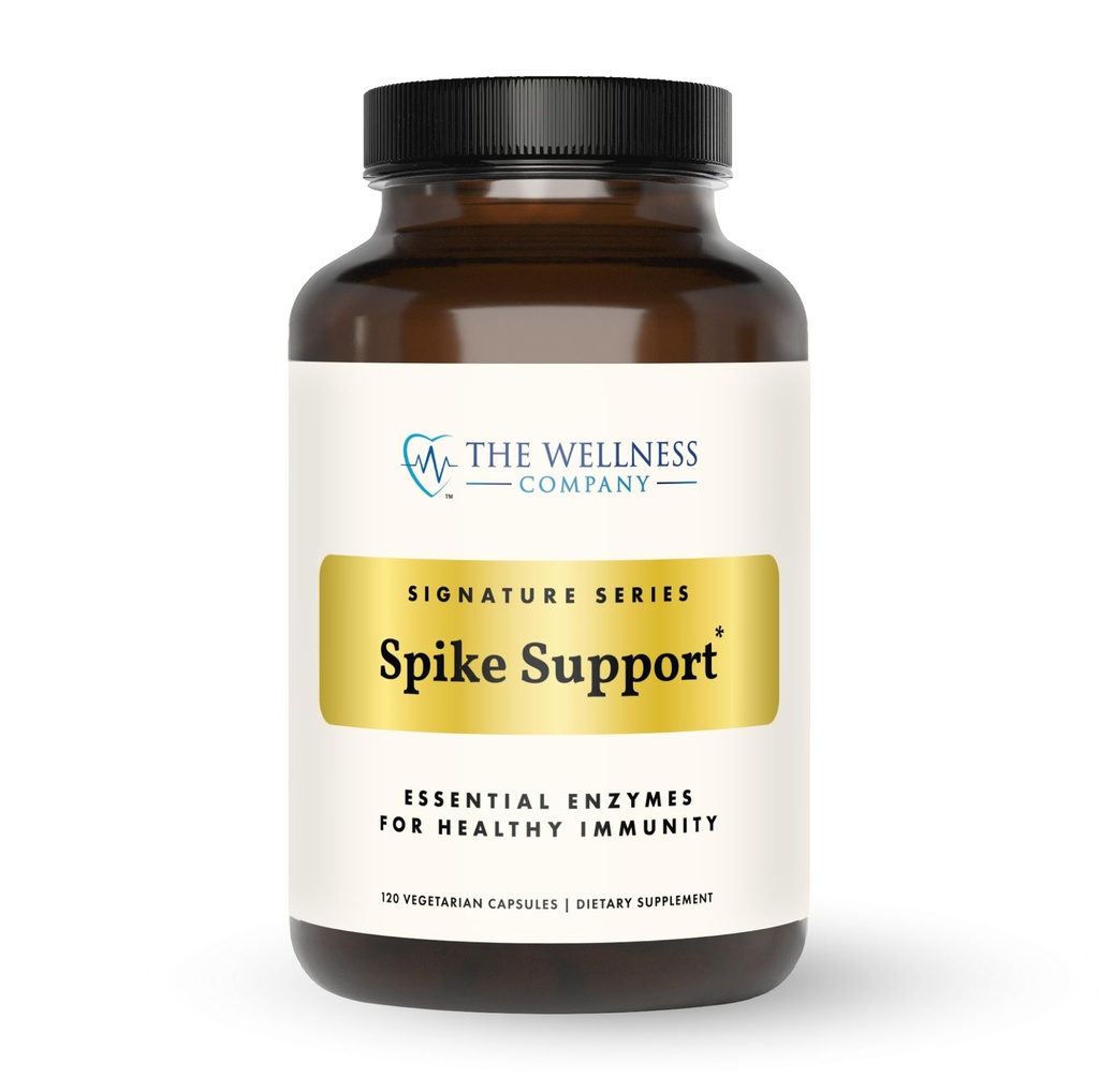 The Wellness Company Spike Support - Detox, Immune Health, Blood Flow, Anti-Clotting - Nattokinase, Dandelion Root, & Black Sativa