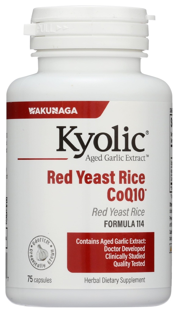 Kyolic Age Garlic Extractation 114, Red Yeast Rice CoQ10, 75 קפסולות