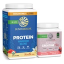Sunwarrior WarriorBlend vanilla חלבון אבקת 32 משרתים & Creatine עבור נשים ברי לימונדה 50 משרתים