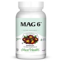 Magnesium B6 Mag 6 Magnesium Glycinate עם ויטמין B6 לקדם מינרליזציה של עצמות בריאים, תמיכה בתפקוד עצבי ושרירים, אנרגיה מטאבוליזם - non-GMO, טבעוני, Gluten Free, כשר 60 קפסולות