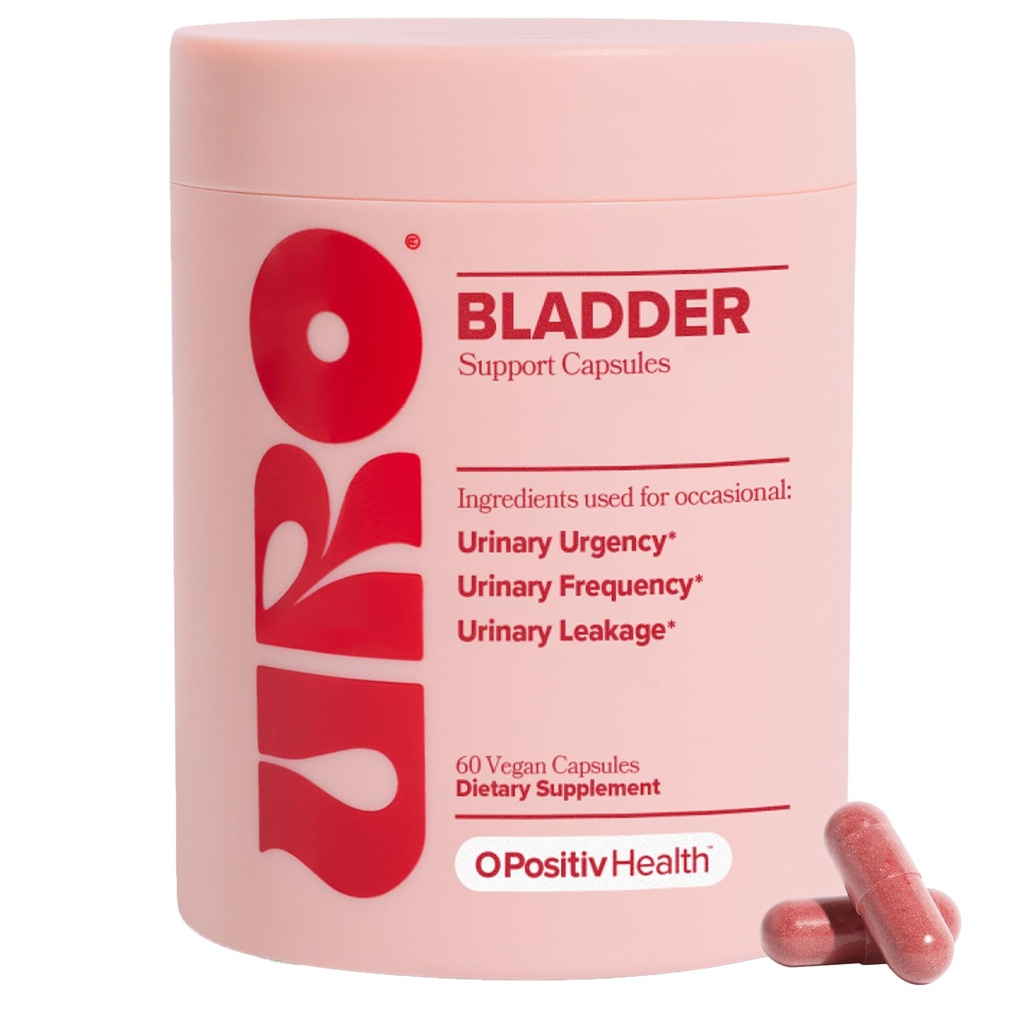 O Positiv URO Bladder Control תוספת של Urinary Urgency, Urinary Frequency, Urinary Leakage with Pumpkin Seed Extractd Extractd Extract, Soy Germ Extract, Saw Palmetto, 30 משרתים (Pack of 1)