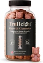 TruHeight Growth Gummies (Watermelon) Natural Growth & Development תוסף לילדים ובני נוער - ויטמין D, K, Calcium & Ashwagandha - עצמות מחזקות ויטמין D3 K2 - פיקטי אוכל יותר ויטמין - ימי 5 + 5 + 5 + ימים