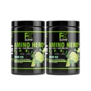 FXSUPPS Amino Hero Sour Ice Flavor (50 משרתות) | משקה התאוששות לאחר עבודה לגברים ונשים | אבקת אנרגיה לערבב עם BCAA, EAA, ואלקטרוליטים | קידום אנדורנס ושרירים בריאים - 2 Pack