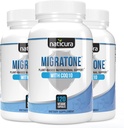 Migratone Migraine הקלה - הורמון טבעי הקלה ויטמין - תוסף Migraine עם PA - חינם Butterbur, Magnesium, ויטמין B2 B6 ו B12, Microactive CoQ10 ו Feverw - בחירת Migraine Clinic's Choice