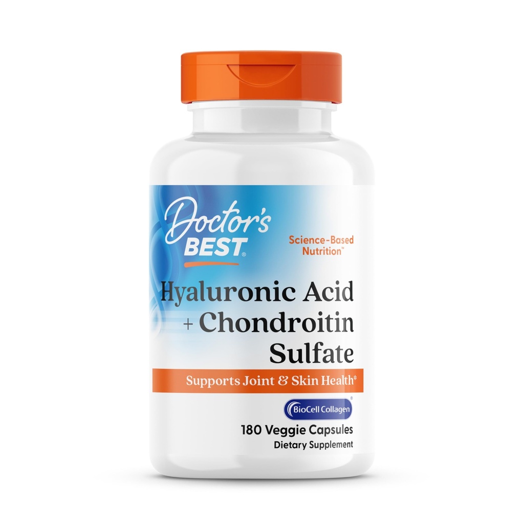 ה Hyaluronic Acid עם Chondroitin Sulfate, כולל BioCell Collagen, non-GMO, Gluten Free, Soy Free, Joint Support, 180 Count (Pack of 1)