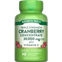 האמת של Nature's Truth Cranberry Concentrate Pills 30,000 מ"ג | Plus ויטמין C | תוספי תמיכה משולשים