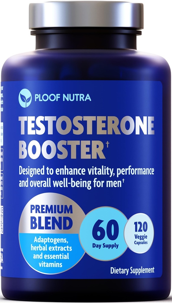 טסטוסטרון Booster תוסף לגברים - Male Enhancing Test Boost - Ashwagandha, Tongkat Ali, Rhodiola, Tribulus, ויטמין D3, B6, B12 - Workout, שריר בונה, כוח, אנרגיה, ביצועים - 120ct - 120ct