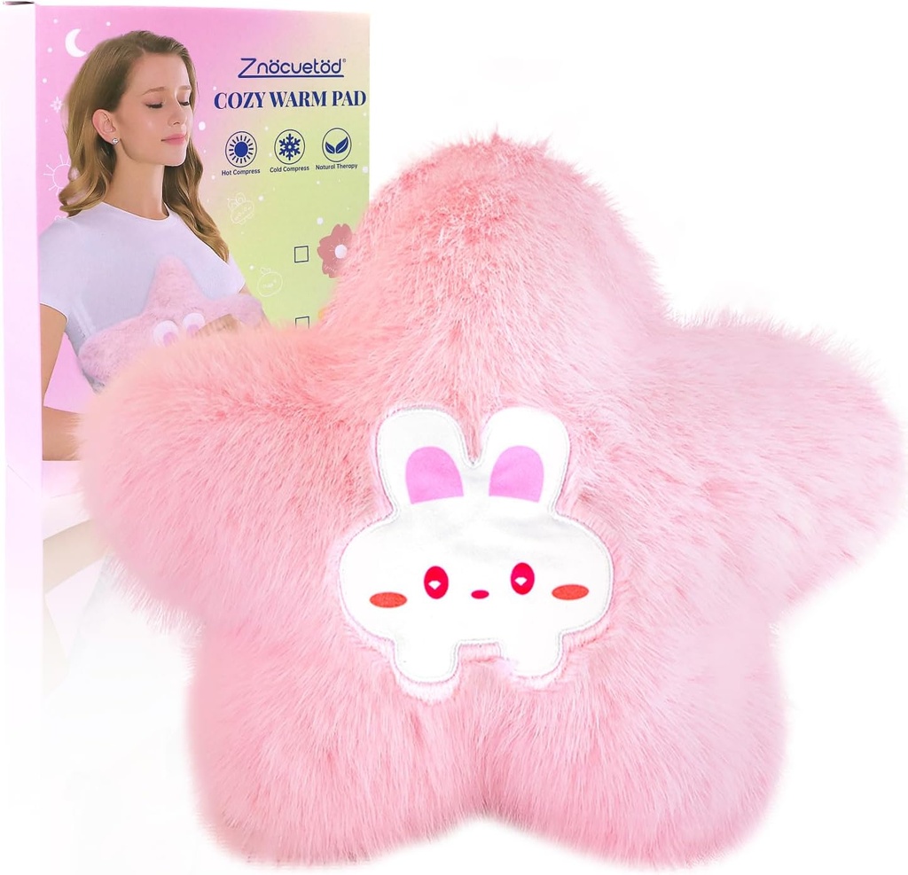 Microwavable Heating Pad for time Cramps Pain Relief-מיקרוגל הרינג פא לנשים עם Moist Heat Pack עבור צוואר Shoulder Soft Soft Compress Cozy Pad Plush Star Valentines מתנות עבור בנות