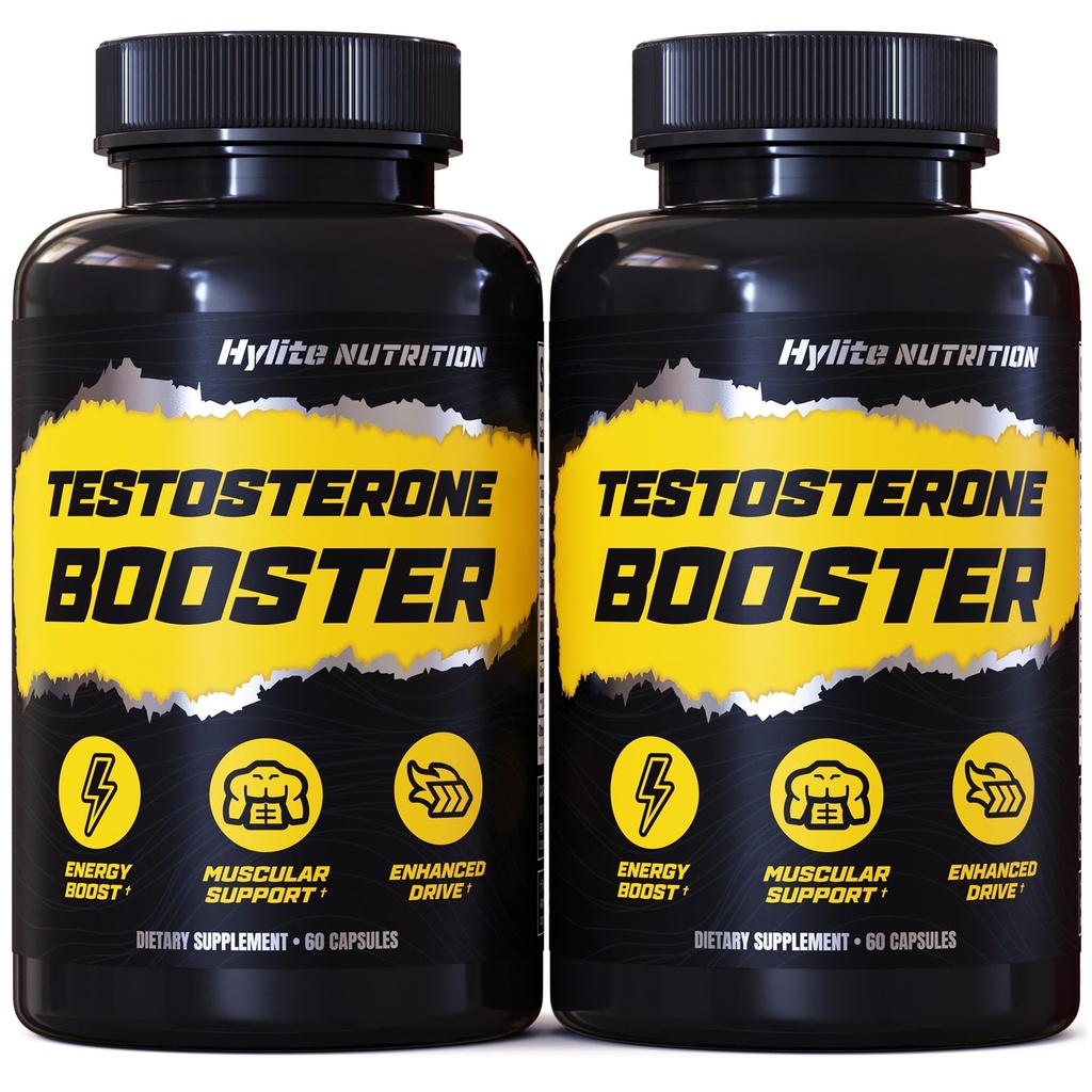 טסטוסטרון Booster - תוסף טסטוסטרון עבור גברים - גברים Enhancing גלולות עבור צמיחה שרירית, Libido, Stamina, כוח - טונגקאט Ali שריר בונה עבודהout תוסף - Total T Test Boost - 2 PACK