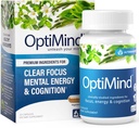 Optimind Bacopa Monnieri Brain תוסף זיכרון ומקד, nootropics עם Phosphatidylserine, Huperzine A, Non-GMO, קלינית למד Ingredients, 32 קפסולות