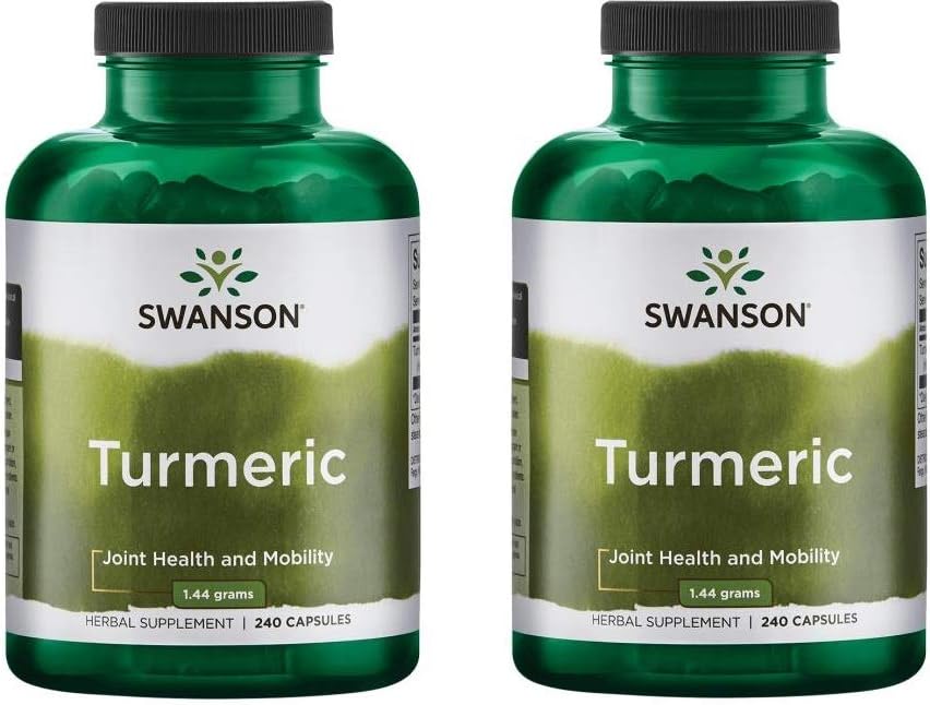 סוונסון Premium Brand Turmeric Whole Root אבקת 720 מ"ג, 240 קפסולות 2 ספירה,