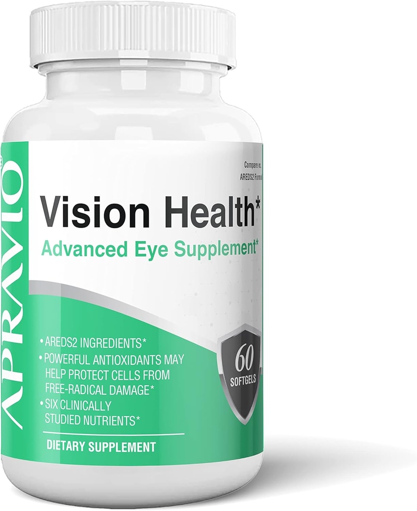 תוסף עיניים מתקדם חזון, הםDS2 ויטמין עין w / Vitamin C, ויטמין E, Zinc, Copper, Lutein, Zeaxanthin, ואנטיoxidants for Eye & Eye Protection, 60ct