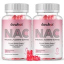 NAC חניכיים 600 מ"ג, N Acetyl Cysteine תוסף NAC Chewable עבור Antioxidants & Immune תמיכה, Lung & Liver Health, Natural Strawberry Flavor, 120ct