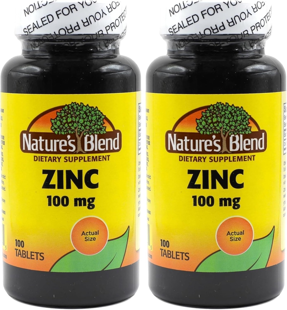 הקערה של הטבע Znc Gluconate 100 מ"ג, 100 טבליות (Pack of 2)