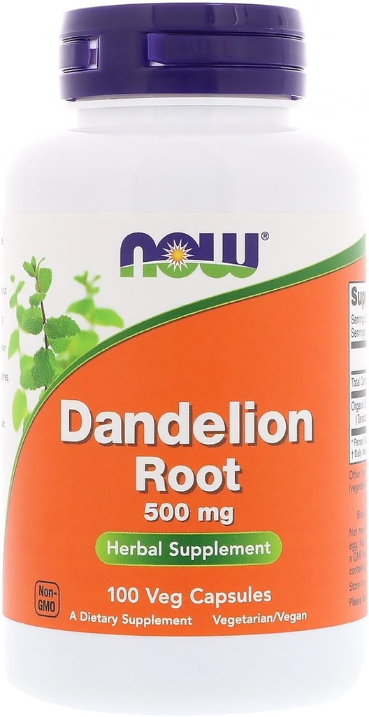 עכשיו Dandelion Root 500 מ"ג, 100 קפסולות (Pack of 3)