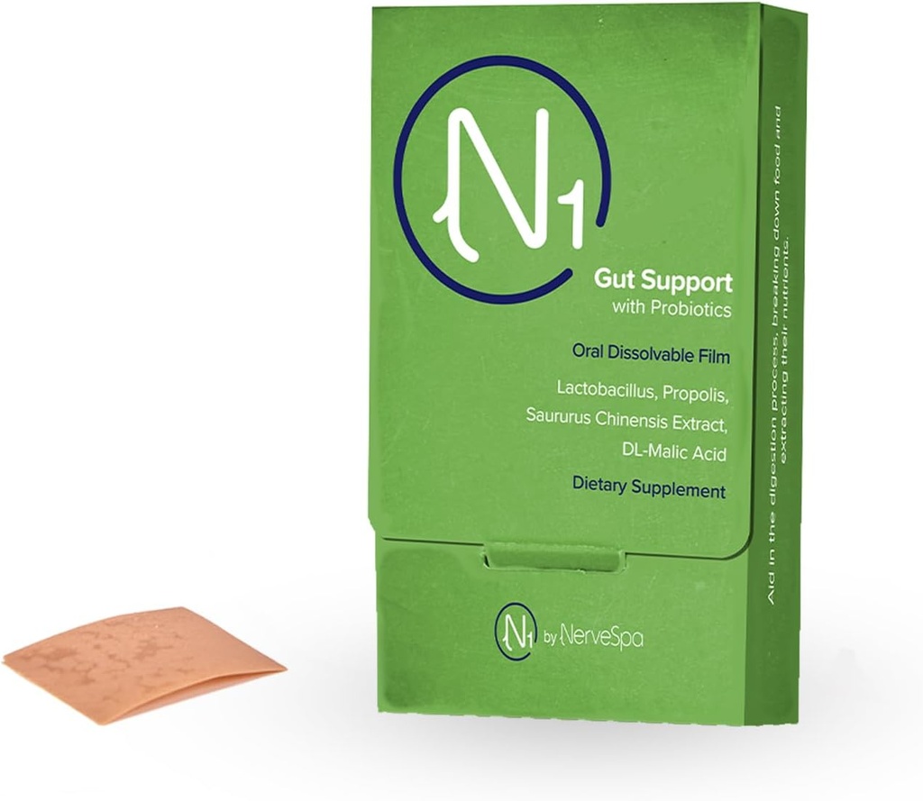 M PAIN MANAGEMENT TECHNOLOGIES Got Support with Probiotics Oral Dissolvable Film N1 על ידי NerveSpa - שיפור Digestion, Foundational Probiotics, שיפור הסתברות תזונתית, 10 סרטים / Box