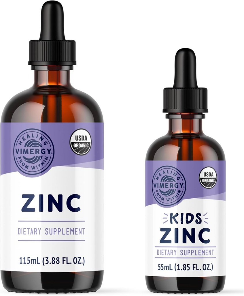 Vimergy Zinc MalimL ו- Kids Zinc (55mL)