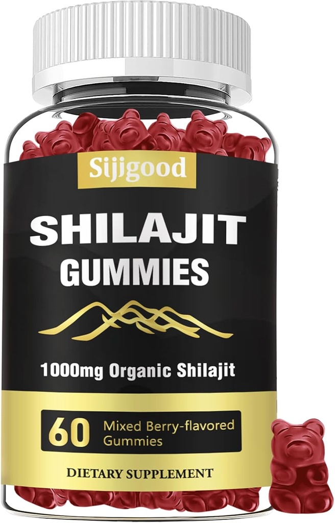 חניכיים Shilajit עם 85 + Trace מינרלים תוספת, Shilajit עבור גברים ונשים - 60 מעורבים ברי פלבדור חניכיים