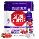 Moonstone Stone Stopper Drink, Cranberry Raspberry, Kidney Stone Prevention, Calcium Oxalate Protector, שפותחה על ידי אורולוגים כדי לשפר את ההידרות ולתמוך בבריאות Kidney, 15 יום אספקה