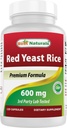 Best Naturals, Red Yeast Rice, 600 מ"ג קפסולות, 120 קפסולות, 2 קפסולות לשרת/1200 מ"ג למנה