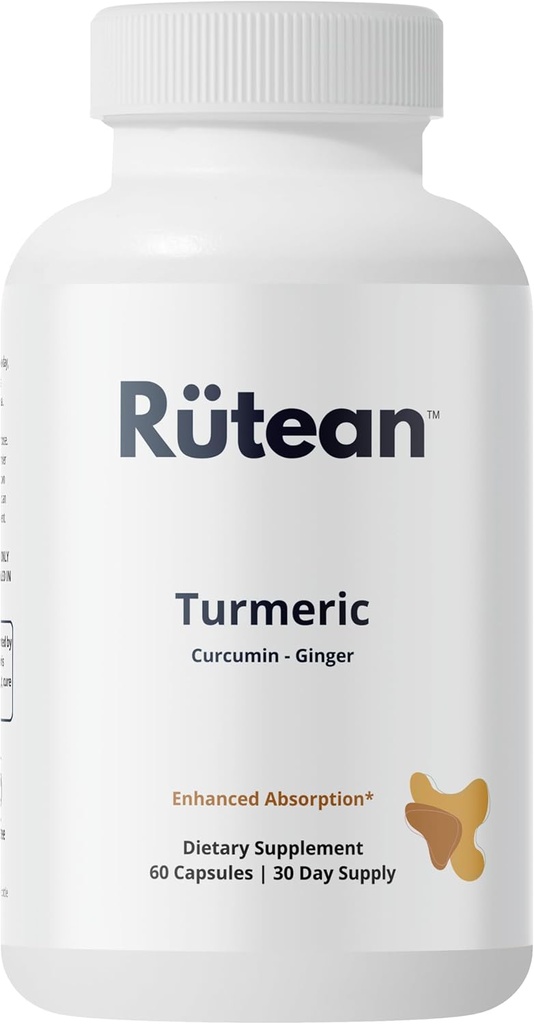 קפסולות Turmeric - קפסולות קרטון גבוהה עם ג'ינג'ר & Black Pepper - תמיכה משותפת - 60 קפסולות