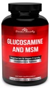 תוסף ה-Bounty Glucosamine Sulfate (2000 מ"ג לכל משרת) עם MSM - 240 קפסולות קטנות צמחוניות - No Shellfish או Harmful Additives