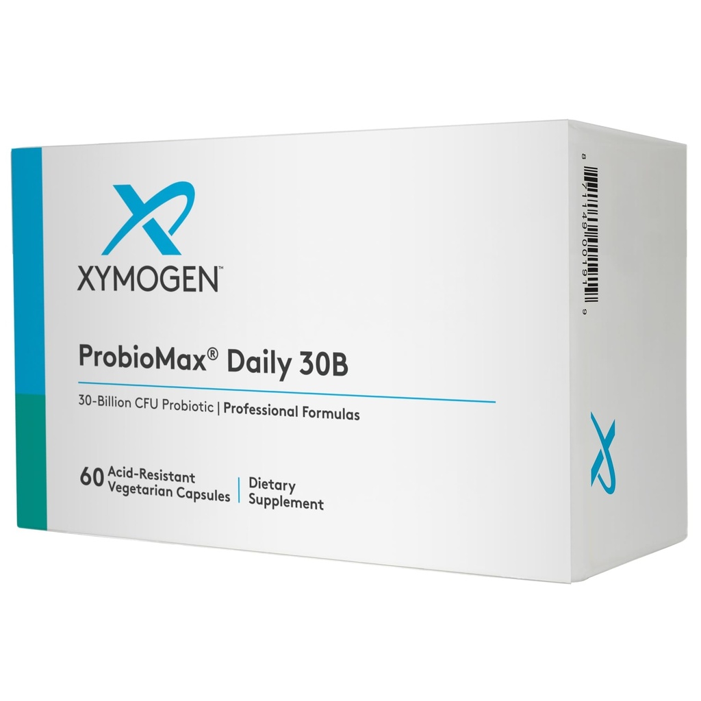 XYMOgen ProbioMax Daily 30B - Vegetarian, Milk &ten Free Probiotics for Digestive Health - נשים & גברים של תוספי תזונה פרוביוטית - לשעבר ProbioMax Daily DF (60 קפסולות)
