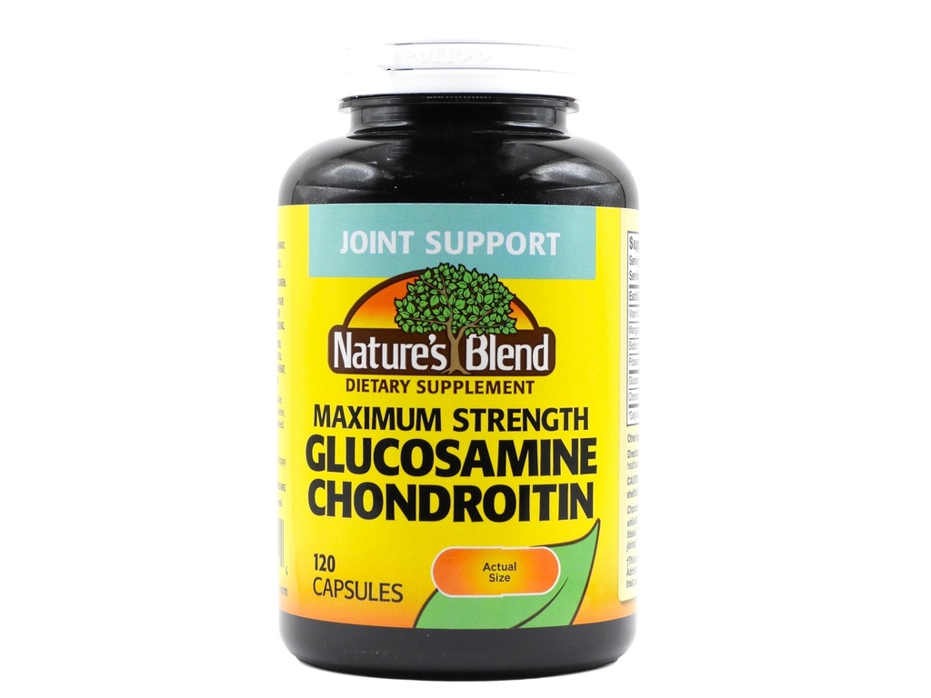 Glucosamine Chondroitin כוח מקסימלי 120 קפסולות על ידי כדור הטבע